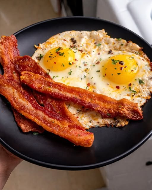 Classic Crispy Bacon & Sunny-Side-Up Eggs