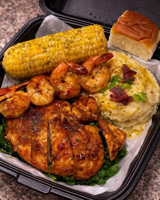 Blackened Chicken & Shrimp Platter